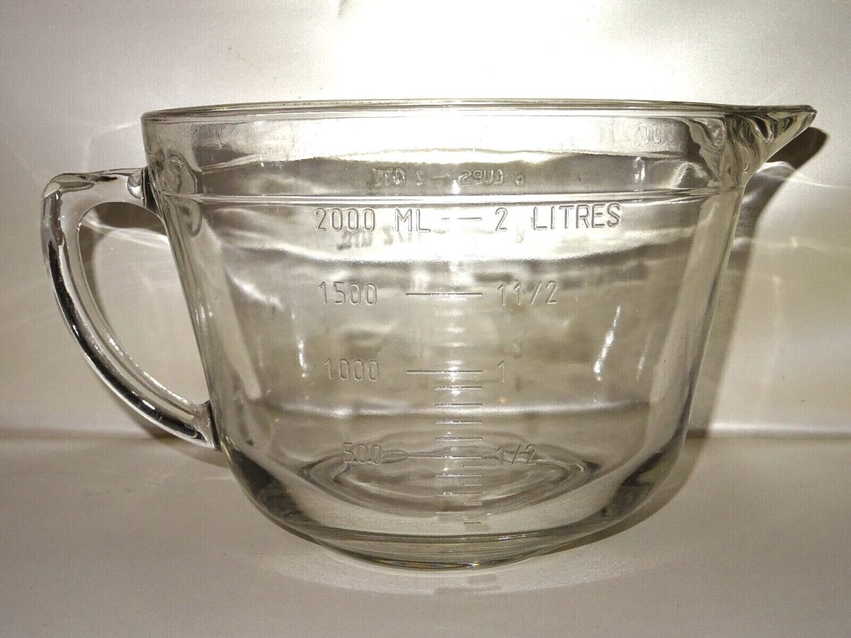 Anchor Hocking USA Messbecher Schüssel Vintage Glas 2 Liter Pint